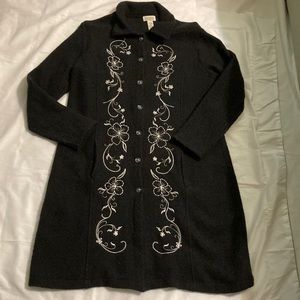 Classic elements 100% wool (Lana ) button up coat size XL